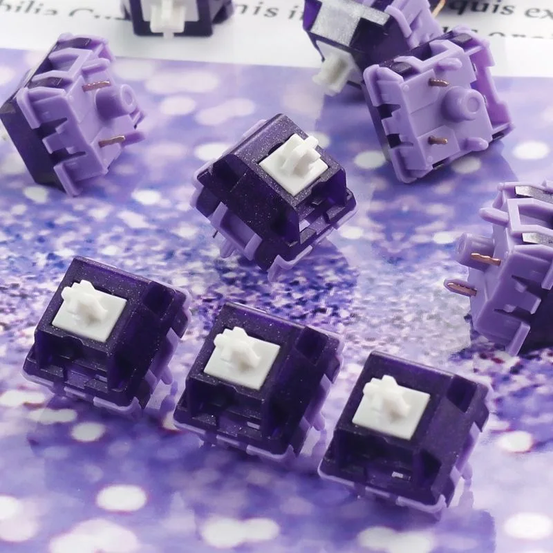 Duhuk Bitter Tea Purple Switch V2 Kuchazi Switch RGB SMD 5pin Pre Advanced Heavy Tactile For Mechanical Keyboard Factory Lubed