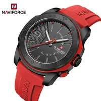 NAVIFORCE Men Simple Watch 50m Waterproof Grey Watches For Men Quartz Business Wristwatch Silicone Strap Clock Relogio Masculino