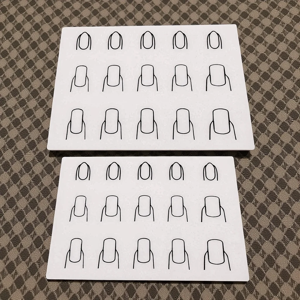 

2Pcs Silicone Manicure Mats Nail Art Practice Pads Washable Reusable Nail Printing Colorized Paste Tool Salon Supplies