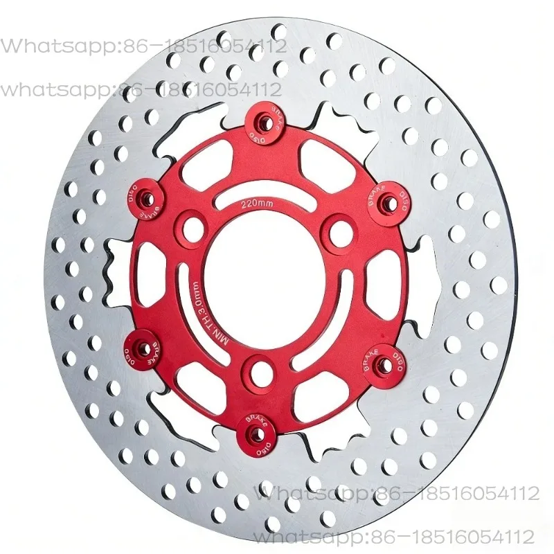 220mm Floating Brake Disc  Rotor 3 Hole 70mm Pitching Universal for Street Bike Pit Bike