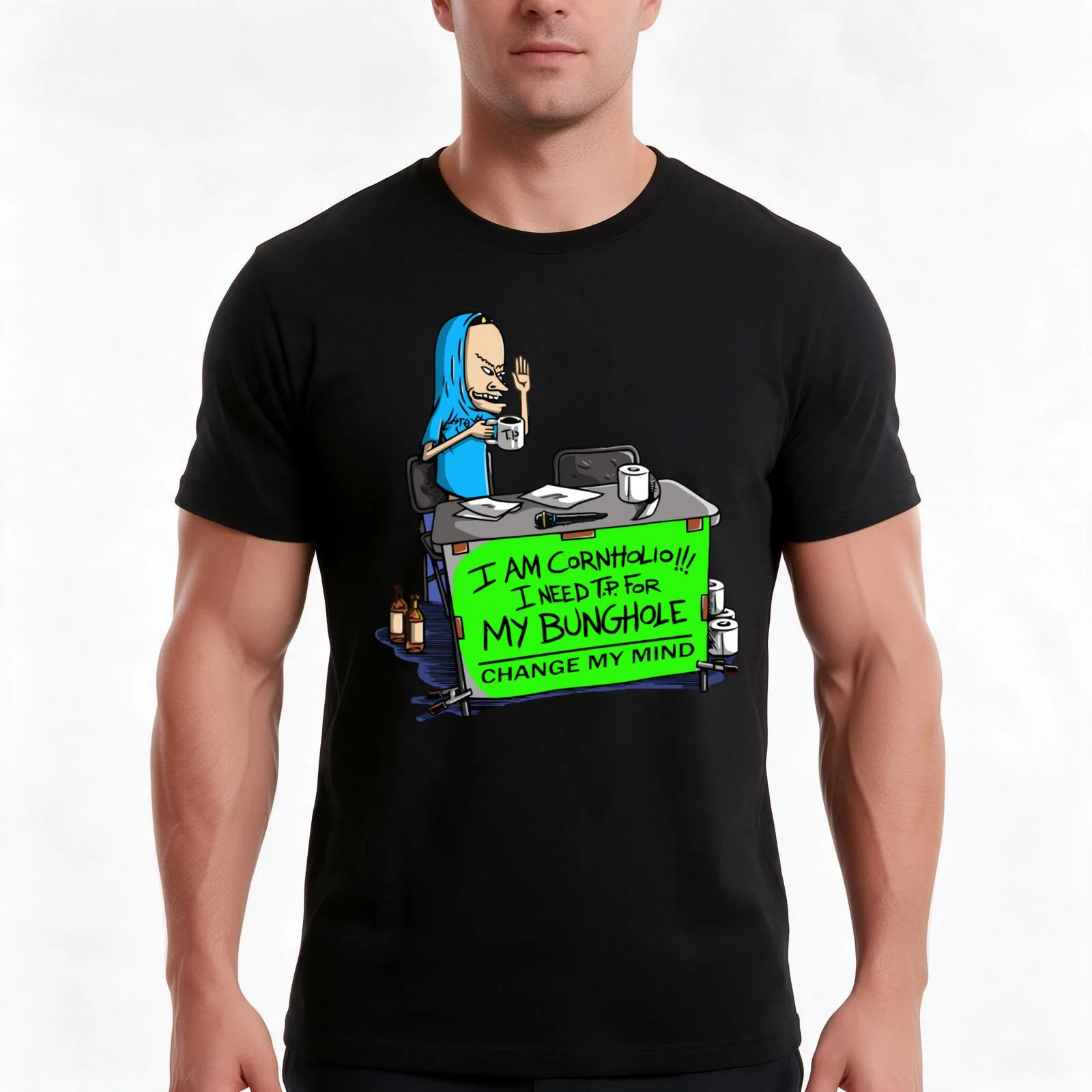 Vintage Photograp Beavis And Butthead videos Funny Beavis and Butthead Face T-Shirt, Summer Casual Cotton Tee, Unisex Men Women