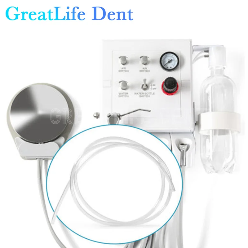 GreatLife Dent Portable Dental Wall-mounted Air Turbine Unit Dental Metal Desktop Turbine With Syringe And Handpiece Prophy