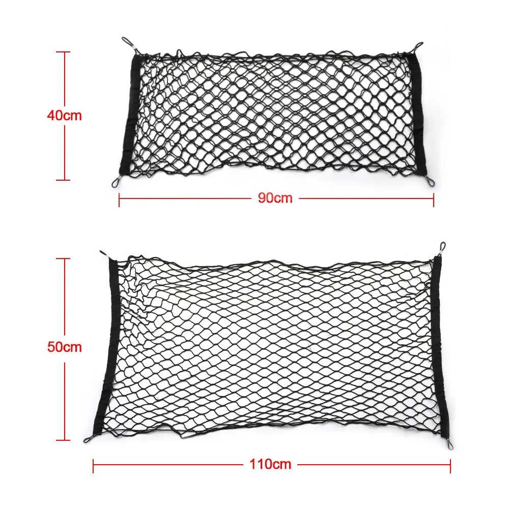 Car Trunk Storage Net Bag Cargo Luggage Nylon Elastic Mesh Hanging Nets Pocket Stowing Tidying Interior Accessories