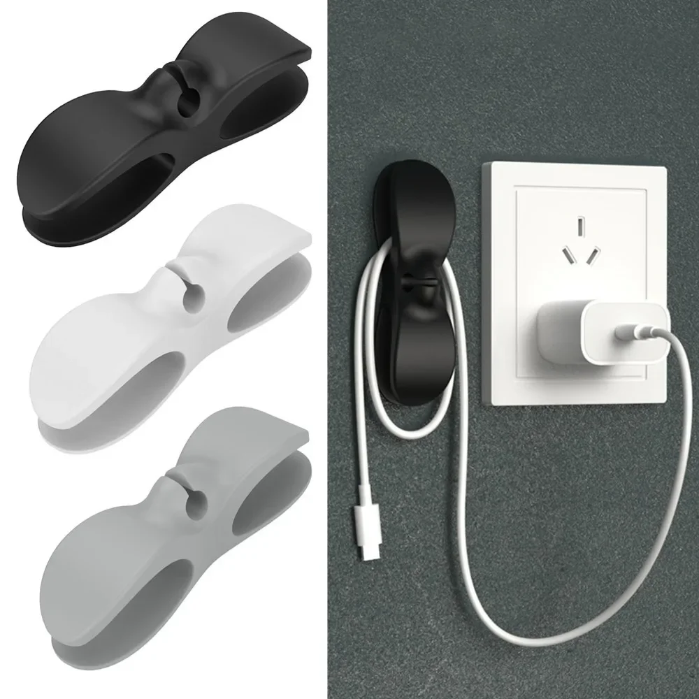 Wire Cord Organizer Holder for Appliances Plug Kitchen Office Home Cord Winder Management Smartphone Data Cable Storage Clips