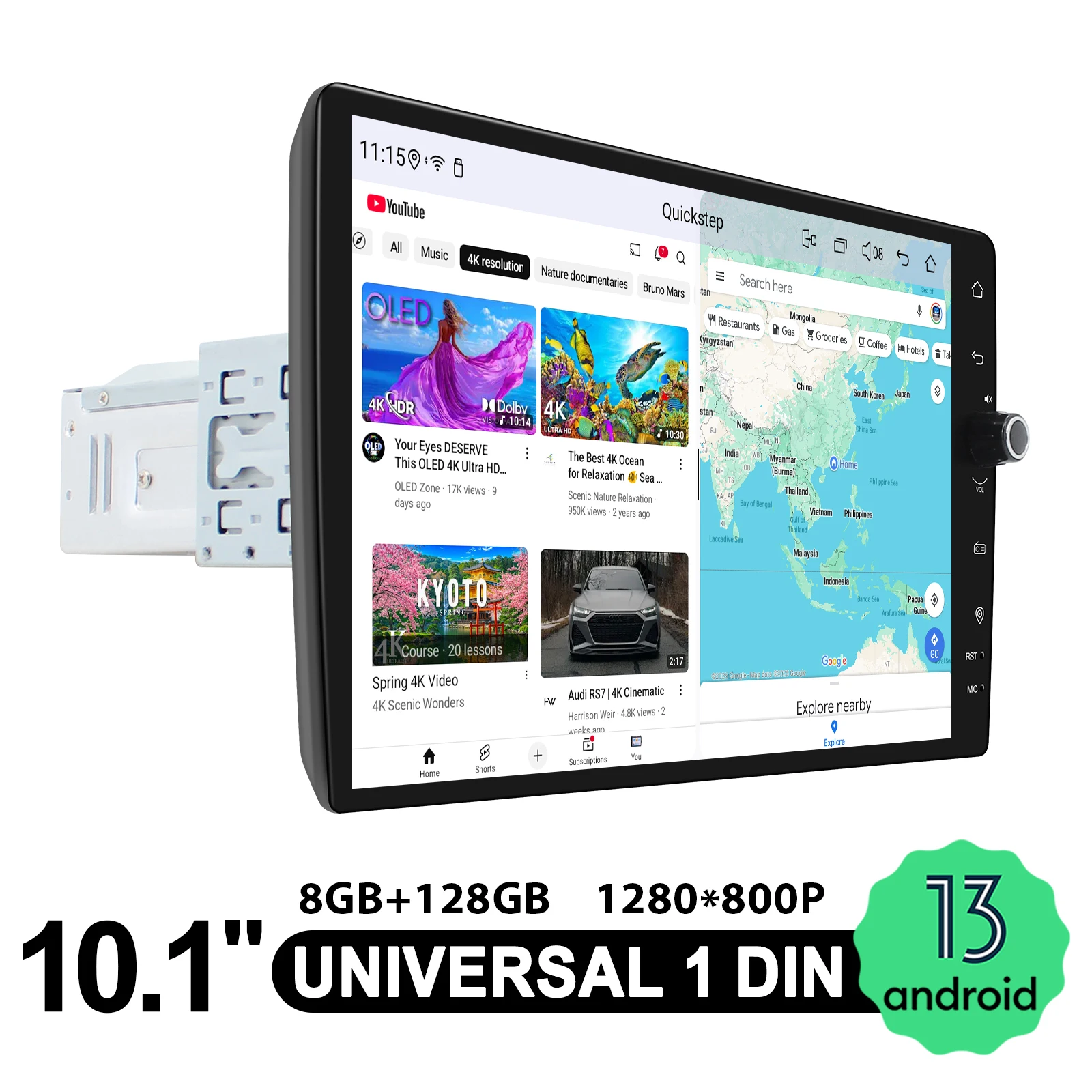 JOYING 10.1 بوصة راديو السيارة ستيريو واحد Din نظام تحديد المواقع والملاحة رئيس وحدة بلوتوث FM/AM/RDS HDMI التمهيد السريع للمركبات اليد اليمنى #4