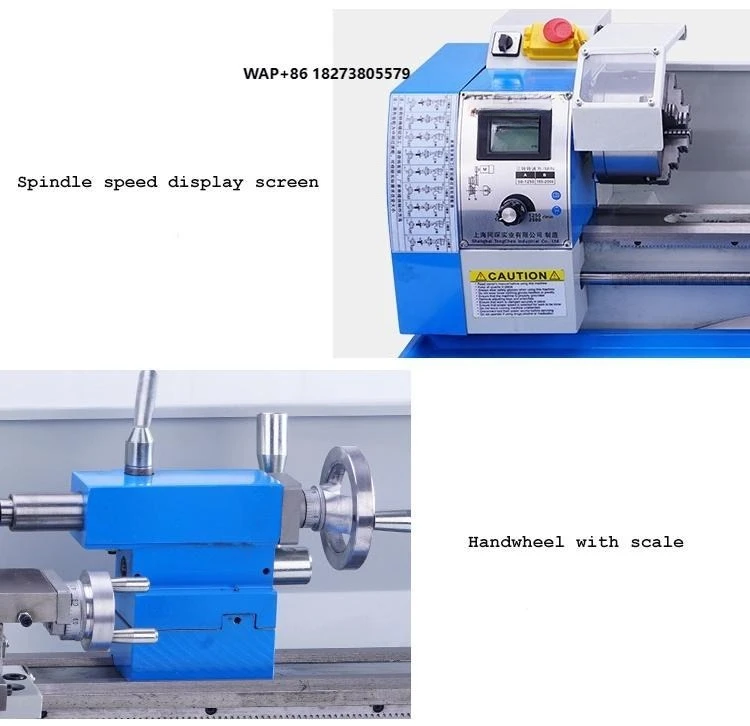 Tongchen TC210 CNC Lathe Woodworking Machine Tool Extended Double Chuck Horizontal Milling Cutter MT5 Spindle 220V Small Lathe