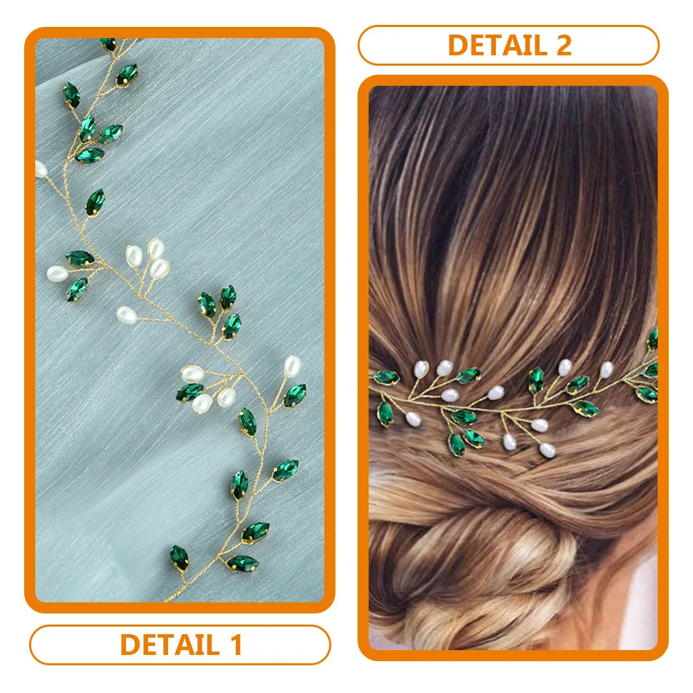 

Elegant Bridal Wedding Accessories Rhinestone Pearl Vine Bride Decorative Vine Women Hair Vines For Wedding Party Prom Banquet