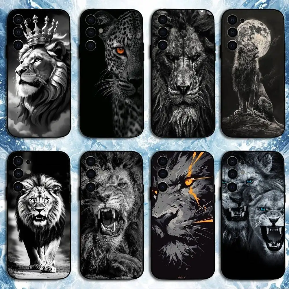 

Wild and Lion Phone Case For Samsung S25,S24,S23,S22,S21,S20,Plus,Fe,Lite,Others Black Cover