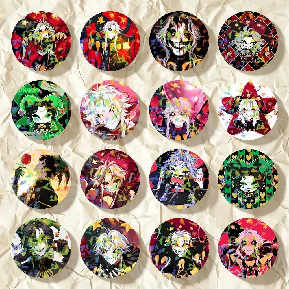 Horror Game The Freak Circus Round Badge for Backpack Accessories Laser Lapel Pins Jewelry Gifts