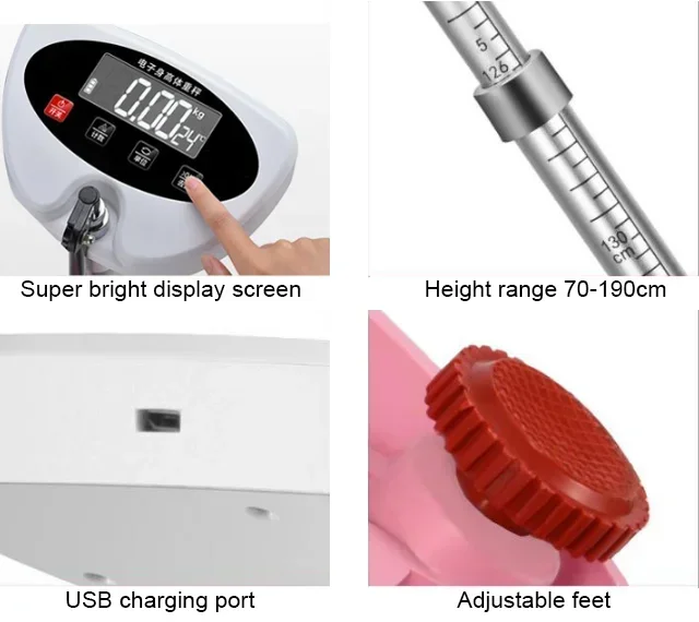 Height and Weight Scale BMI Human Body  Measuring Scales LCD Display Digital Medical