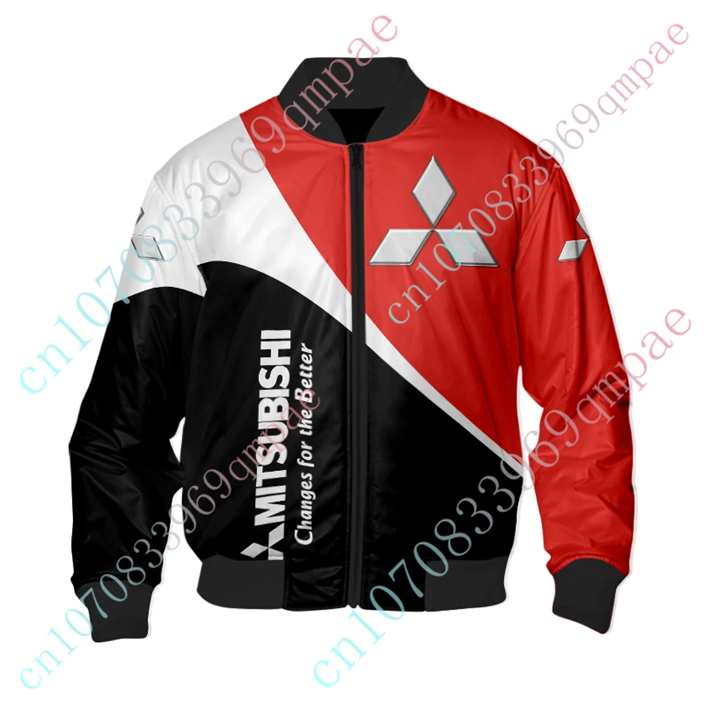 

Mitsubishi Windbreaker Jackets For Men's Clothing Techwear Baseball Uniform Thick Coats 3D Parkas Bomber Jacket Custom Logo