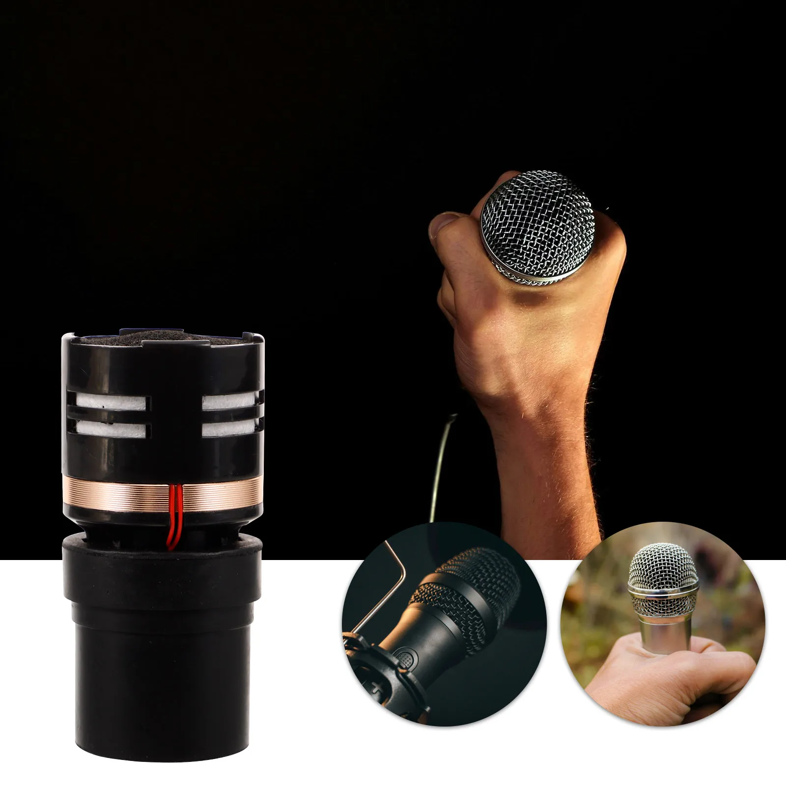 

Dynamic Microphone Capsule Cartridge Replacement Core For Mic Studio Recording Ktv Concert Use Microphone Accessories