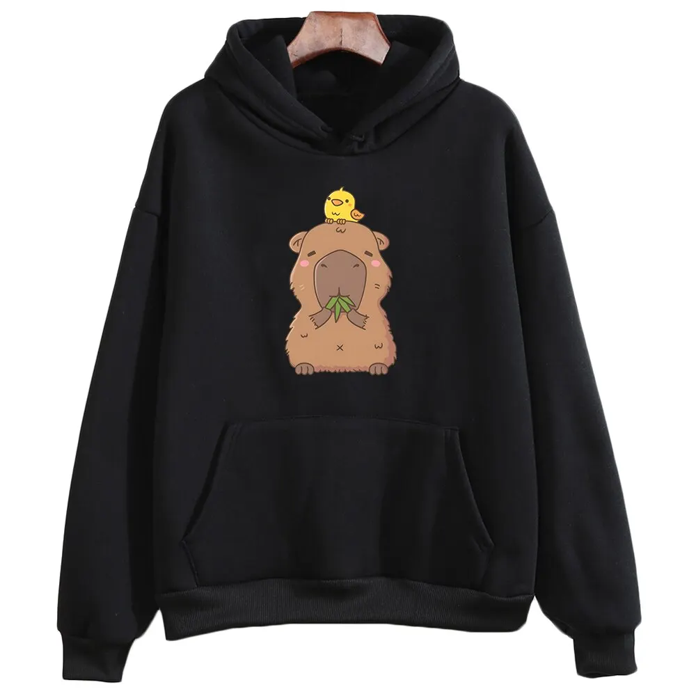 

Capybara Kawaii Cartoon Print Hoodie for Girls Cute Graphic Kids Sweatshirts Autumn/Winter Hooded Boys Clothes Long Sleeve Tops