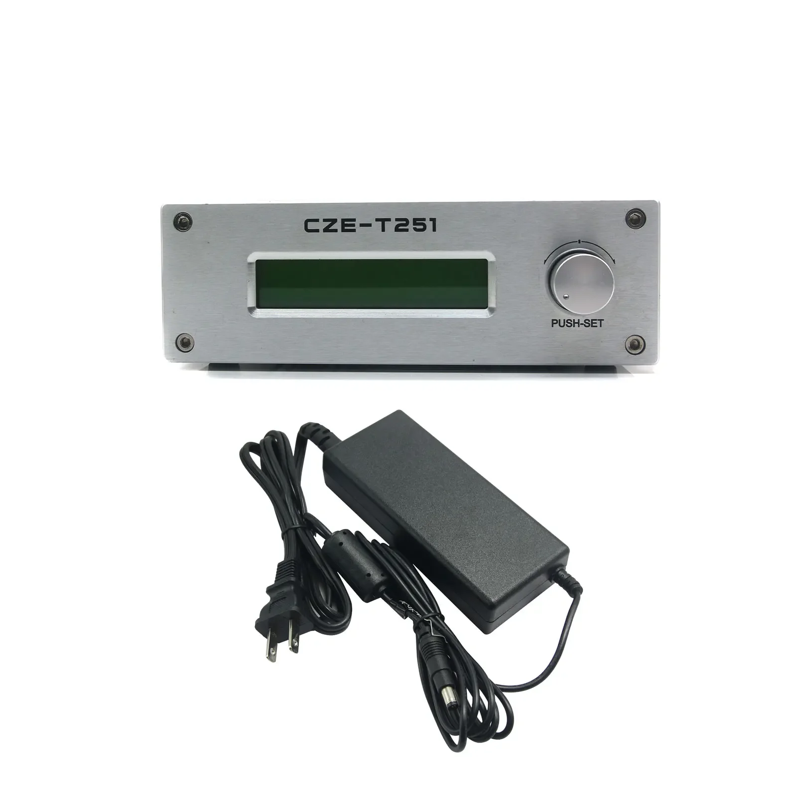 CZE-T251 FM Transmitter 0-25W Adjustable 87-108MHz Stereo PLL Broadcast Station with Power Supply