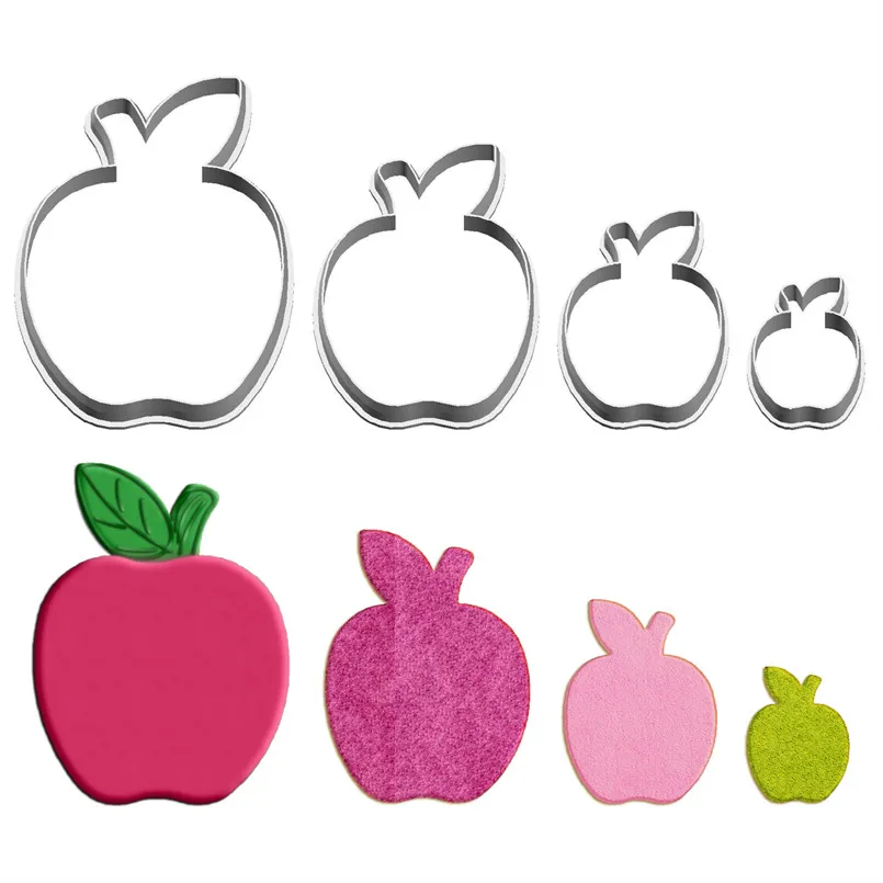 

Four Specifications Cartoon Vegetables and Fruits,Little Apple,Plastics Mould,Cake Fondant Tool,Cookie Sushi and Fruit Cutters