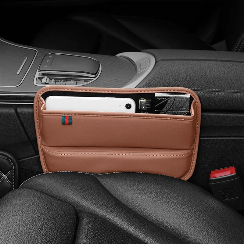 

PU Leather Car Console Side Seat Gap Filler Automotive Front Seat Organizer Car Interior Storage Accessories