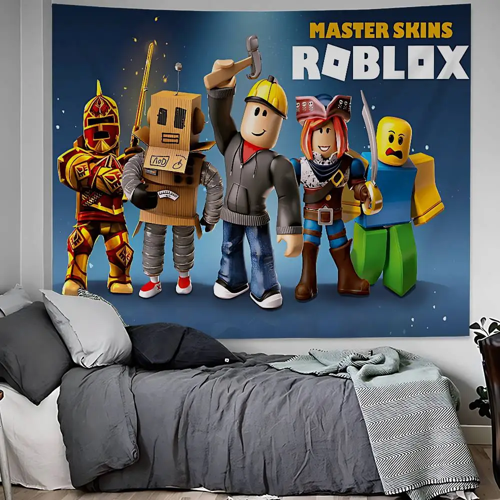 Hot Game-R-Robloxs Cartoon-Wandteppich, Kunst, Science-Fiction-Raum, Heimdekoration, Wandbehang, Heimdekoration