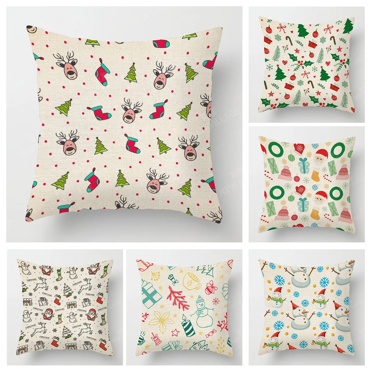 

Decorative Cushion Home Living Room Decor Throw Pillow Cover 40*40 40x40cm 60x60cm 45x45cm 50x50cm plant Merry Christmas winter