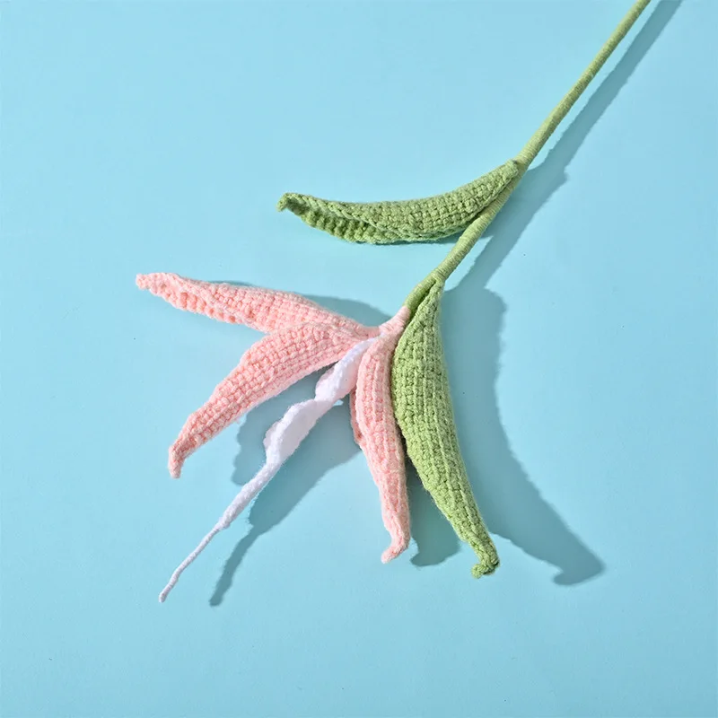 Gehäkelter Paradiesvogelblütenzweig, kreativer gestrickter künstlicher Blumenstrauß, handgefertigte gewebte Blumen, Raumdekoration – Detail 5