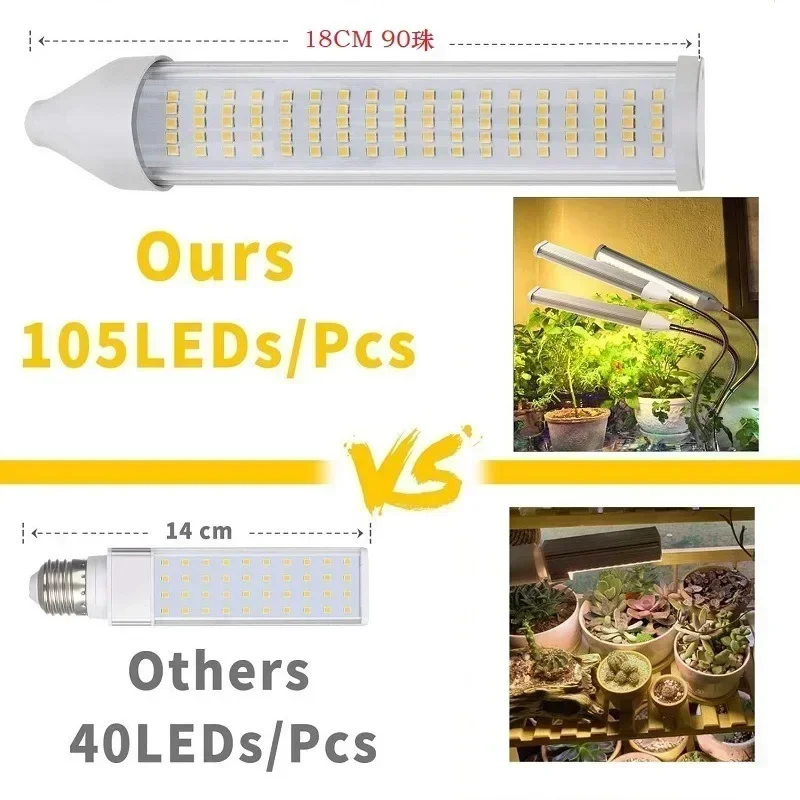 Grow Lights Timer per piante da interno, spettro completo con treppiede estensibile da 60 ", 420 led 1/4-Heads Floor Plant Grow Lights