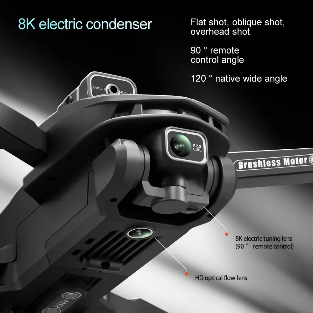 โดรนรุ่นใหม่ V168 MAX PRO ระบบระบุตำแหน่ง GPS กล้องระดับมืออาชีพ 8K HD 5G WIFI FPV ระบบป้องกันการชนแบบไร้แปรงถ่าน โดรนควบคุมระยะไกลแบบควอดคอปเตอร์