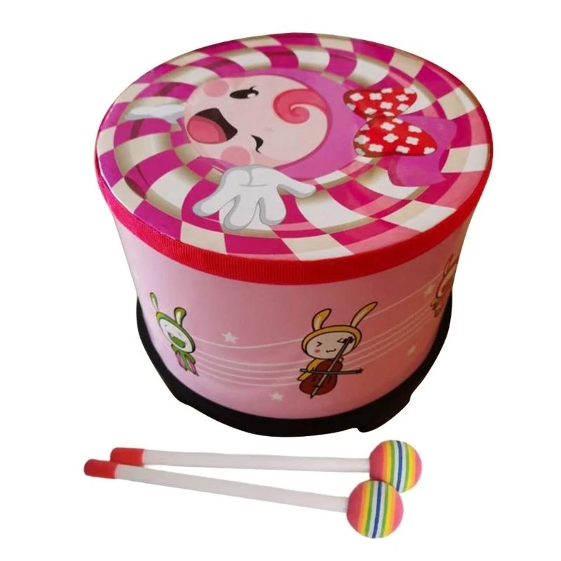 

Kids Hand Drum Child Preschool Toy Floor Drum Handheld Percussion Instrument