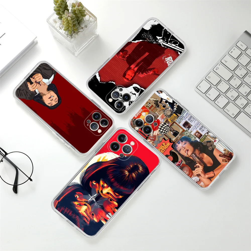 

Movie P-Pulp F-Fiction Phone Case For iPhone 16 15 14 11 12 13 Mini Pro XS Max Cover 6 7 8 Plus X Funda Shell