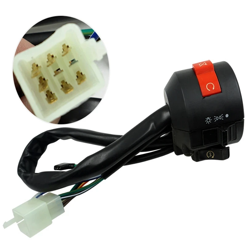 Universal Motorcycle 7/8 22MM for CBT125 Seat Combination Switch headlight Horn Start Turn Off, Low/High Beam Turn Signal Switch