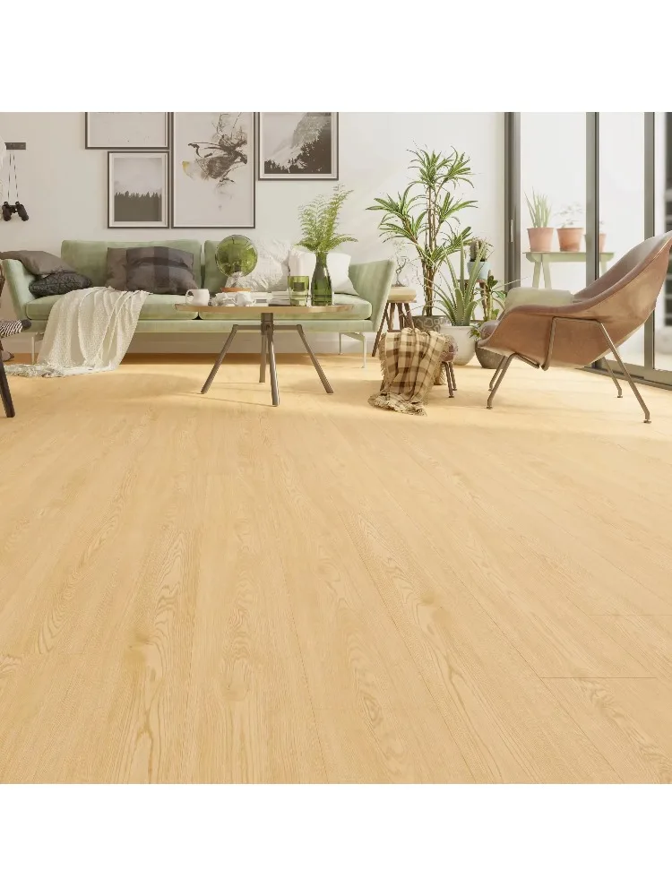 Versi khusus lantai kayu rekayasa SPC tahan air untuk dalam ruangan, kayu campuran tahan aus