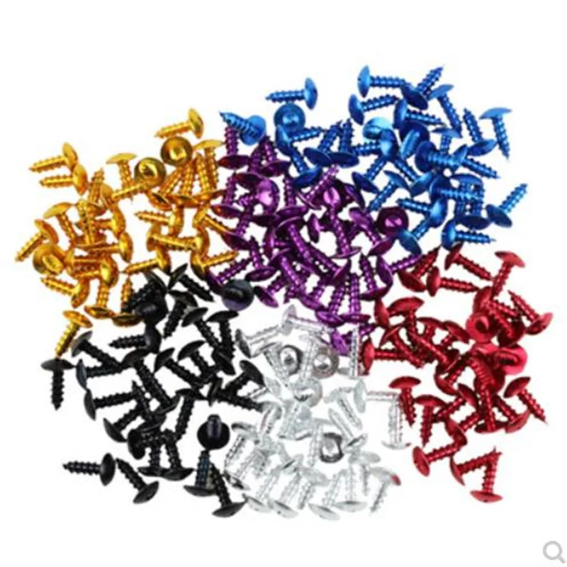 20Pcs M5 Colourful Self-tapping Screws Aluminum Alloy Self Tapping Screw For Motorcycle Modification Decoration