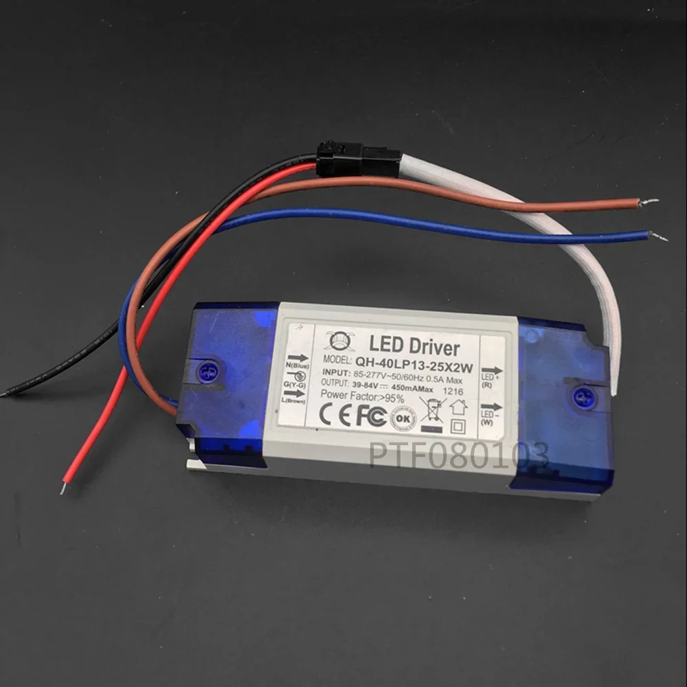 2 Pieces 13-25x2W DC39-84V 430mA - 450mA 30W 40W LED Driver High Power LED Powr Supply For Floodlight