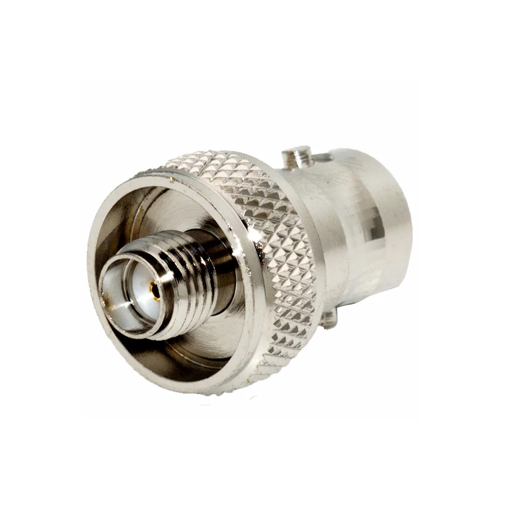 1 Buah BNC Female Ke SMA Female Disc Adapter RF Coaxial Berlapis Nikel Adaptor Frekuensi Tinggi BNC Female Transfer SMA Female