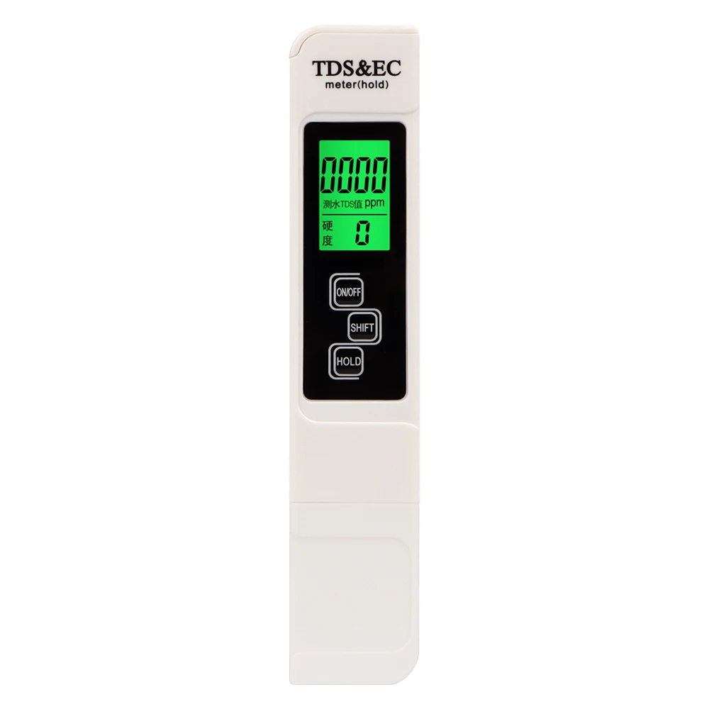 Digital TDS EC TEMP Hardness Meter 4 In 1 Water Quality Tester Accurate 0-9999PPM Detection Pen Aquarium Drinking Water EC Meter