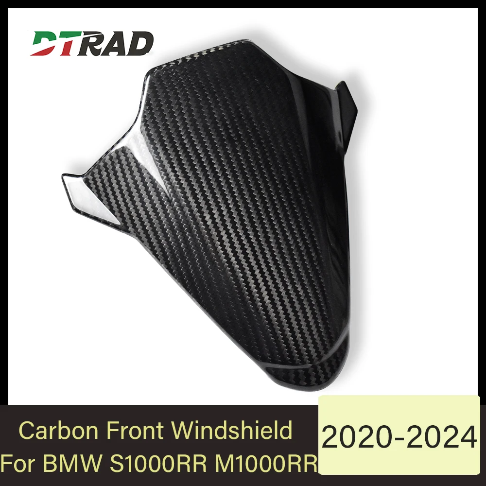 

For BMW S1000RR 2019-2024 Real Carbon Fiber Windscreen Windshield Bracket Panels Motorcycle Front Fairing Modification in gloss