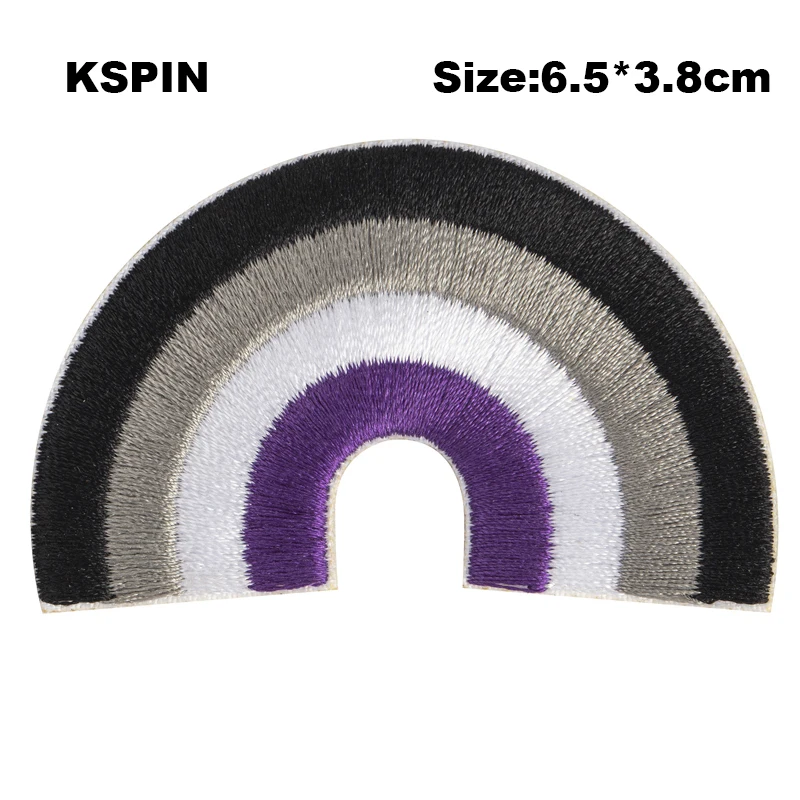 Asexual Bear Pride Asexual Gender Fluid Flag Transgender Pride Embroidery Patches Iron on Patch Saw on Patches