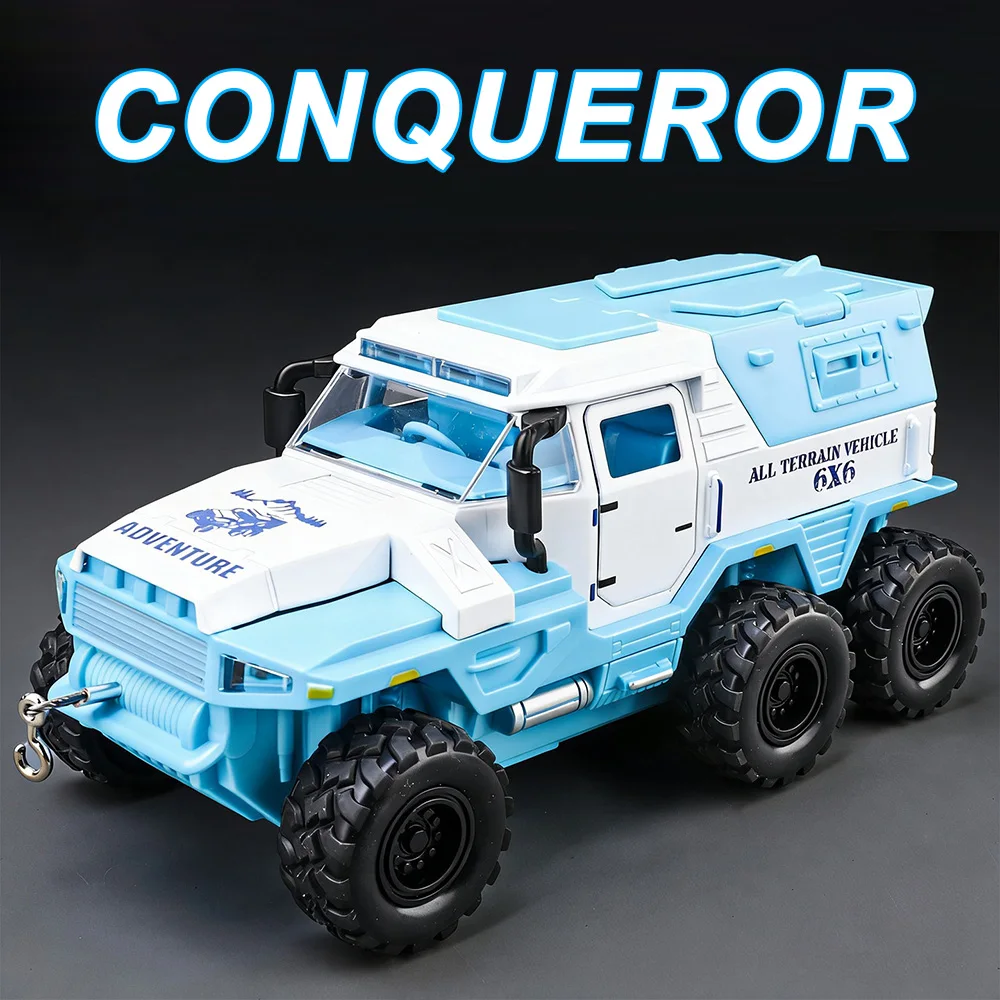 Modèle de voiture Dongfeng Mengshi Conqueror 1:32 en alliage moulé sous pression, jouet avec portes ouvrables, pneus en caoutchouc, véhicule à rétrofriction, idéal pour les cadeaux de vacances entre amis