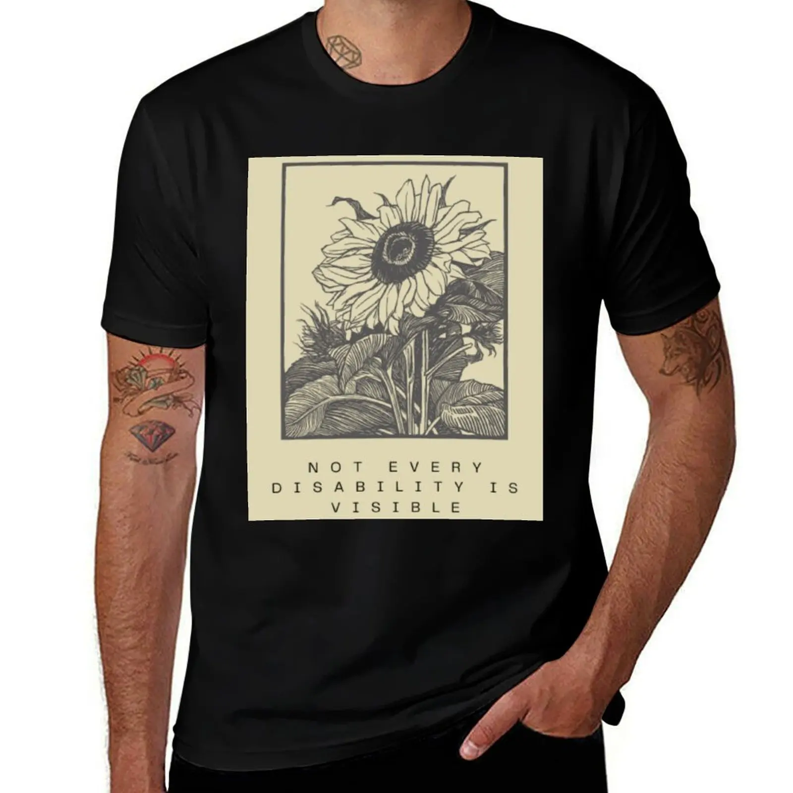 Disability Sunflower T-Shirt Christmas Theme Tee Top