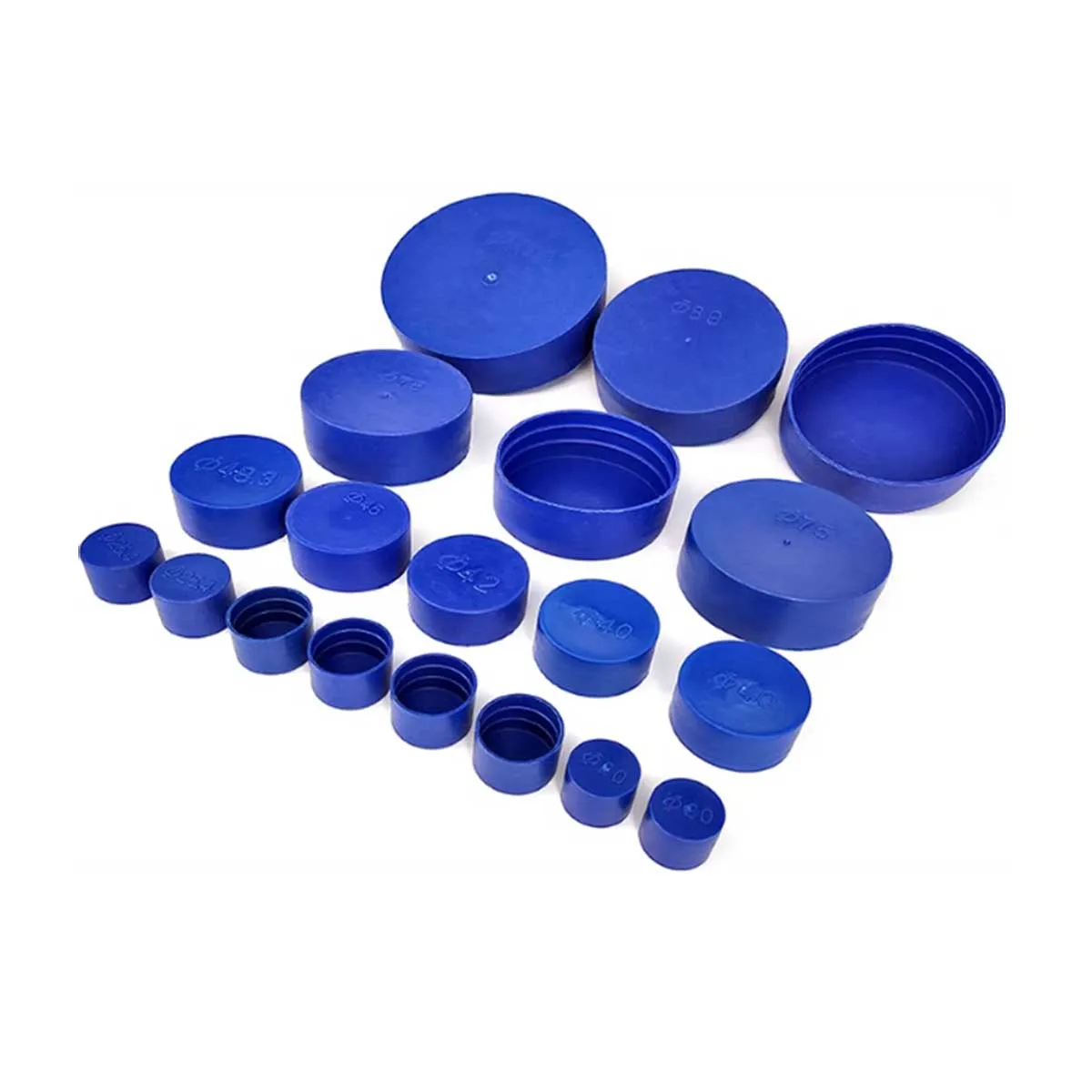 

Blue Pe Plastic Dust Cover, End Protection Cap, Steel Pipe Cover, External Threaded Gear Sleeve