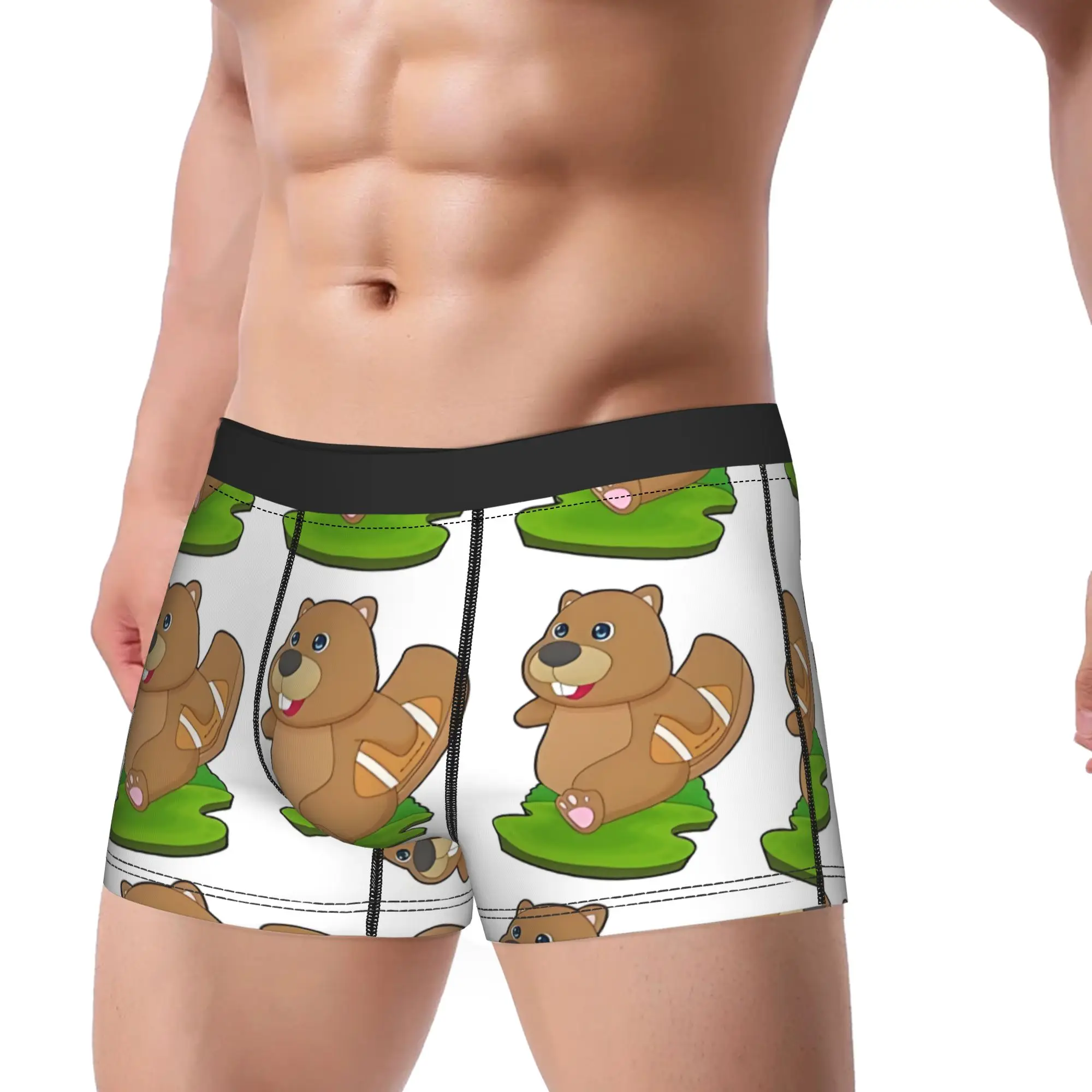 Beaver American Football Sports Underpants Breathbale Panties Men's Underwear ball Ventilate Shorts Boxer Briefs