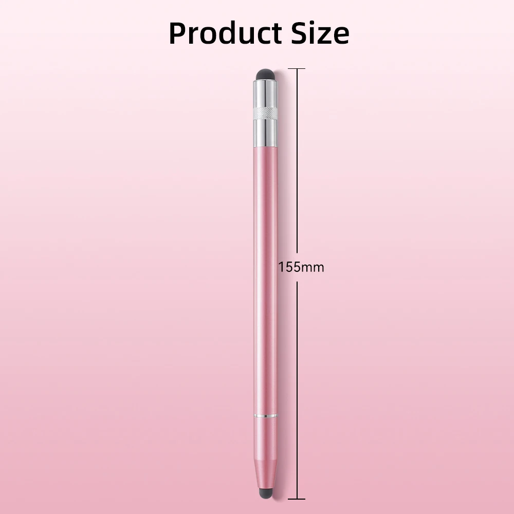 4 in 1 만능 스타일러스 펜 터치펜 고감도 태블릿 범용 펜슬 정전식 스타일러스 이중 듀얼 실리콘 헤드