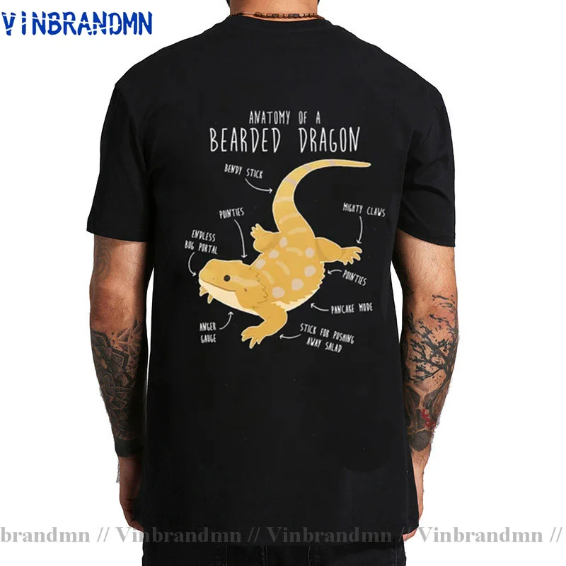 Anatomy Of A Bearded Dragon T Shirt Funny Pet Reptile Lizard Lover T-Shirt Cotton Tops Shirt For Adult Cool Tshirt Printing Rife