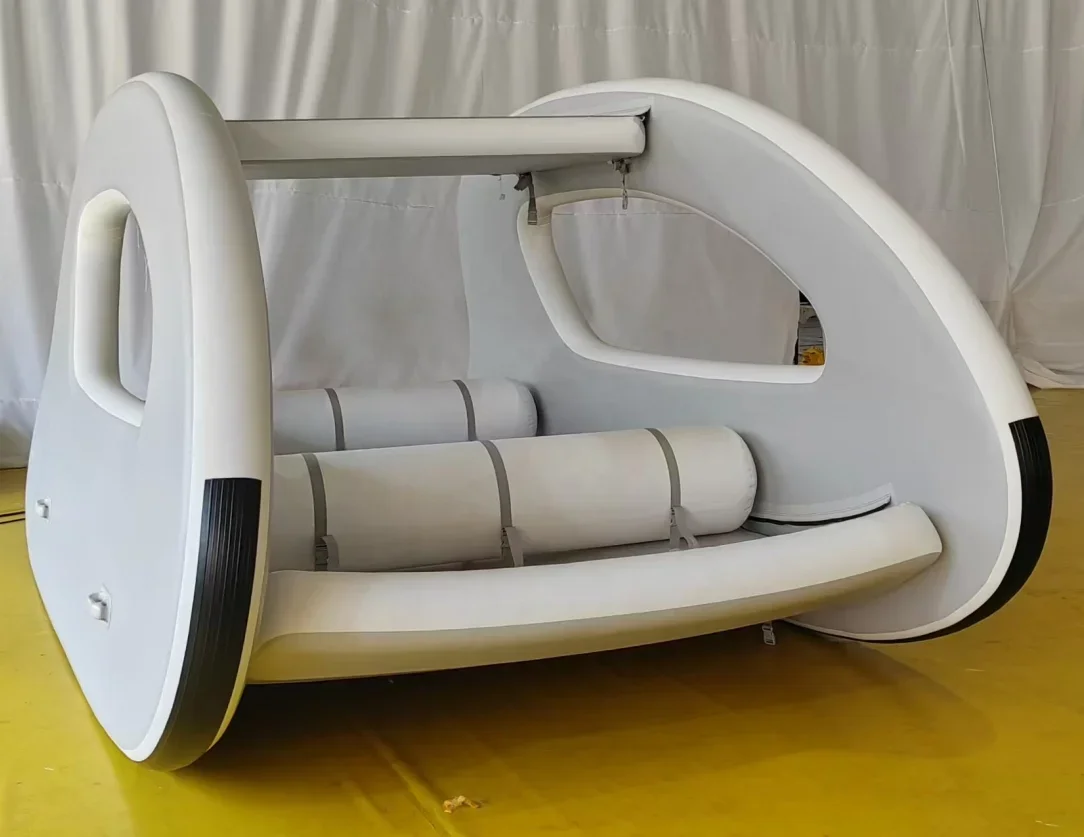 Custom Size Catamaran Inflatable Solar Powered Yacht Stable Inflatable Boat with Electric Motor