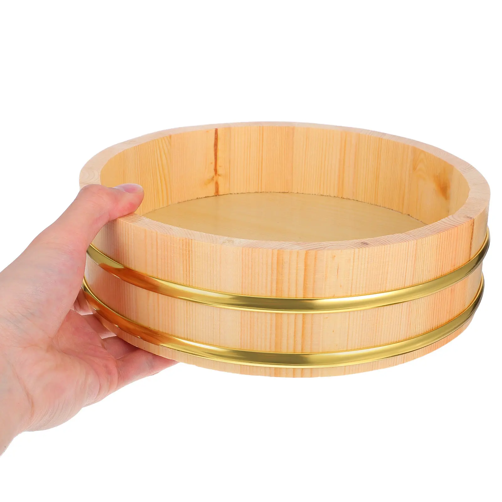 

Japanese Sushi Serving Bucket Smooth Finish Easy Clean Wooden Food Container for Home Restaurant Party Events Kitchen Utensil