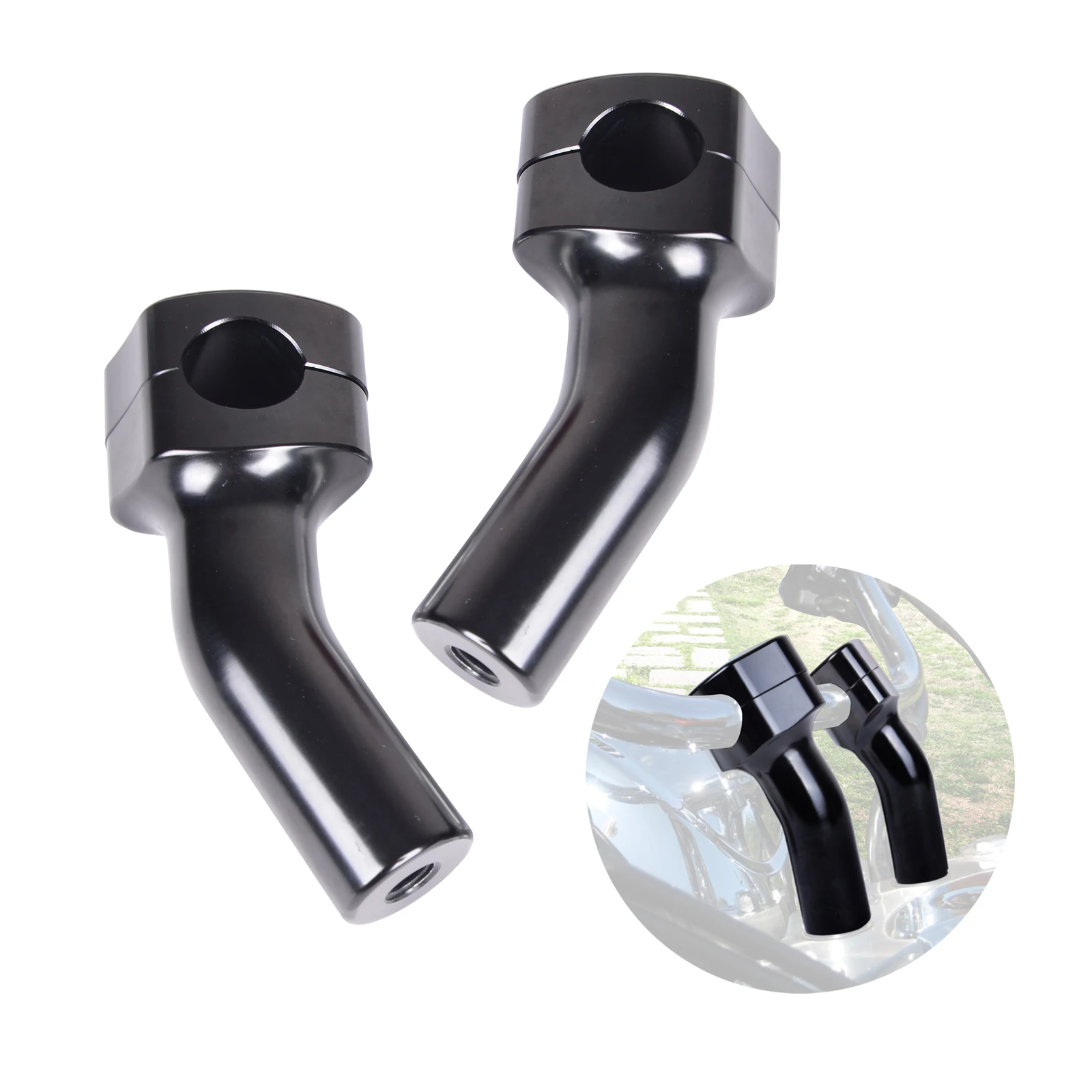 Motorcycle Accessories Handlebar Riser Bar Mount Handle Clamp Universal 24mm CNC Aluminum For Harley Honda Yamaha Kawasaki