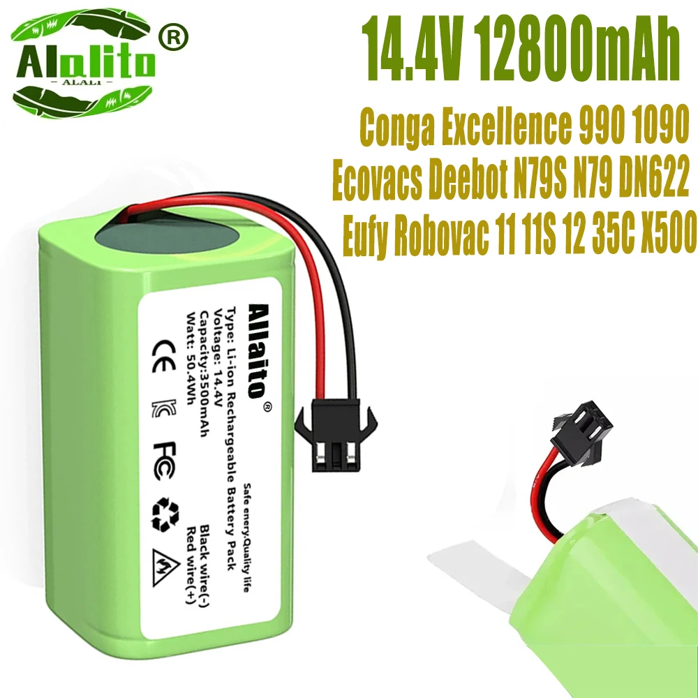 Original High-quality14.8V 3500mAh Li-ion Battery for Conga Excellence 950 990 1090 1790 1990 Deebot N79S N79 DN622 Eufy Robovac