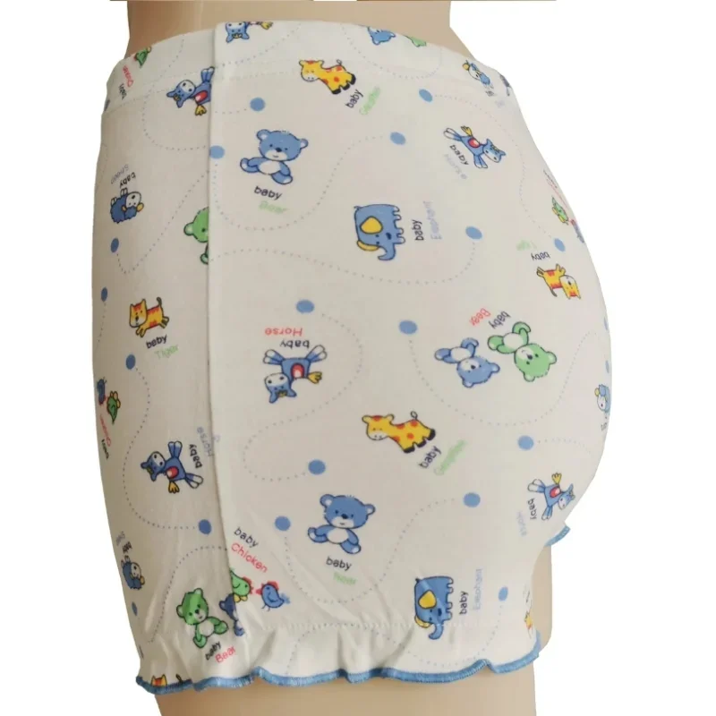 ABDL Adult Baby Diaper Brief Cotton Soft Cartoon Pattern Training Pant Washable Diaper Panties Study Pants Couple Shorts