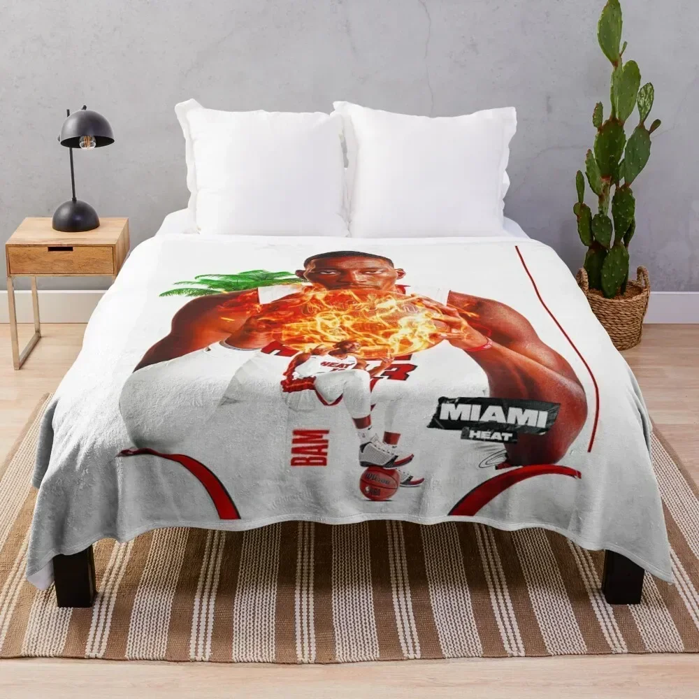 

Bam Adebayo Throw Blanket Luxurious Soft Fuzzy Blanket for Sofa Bed