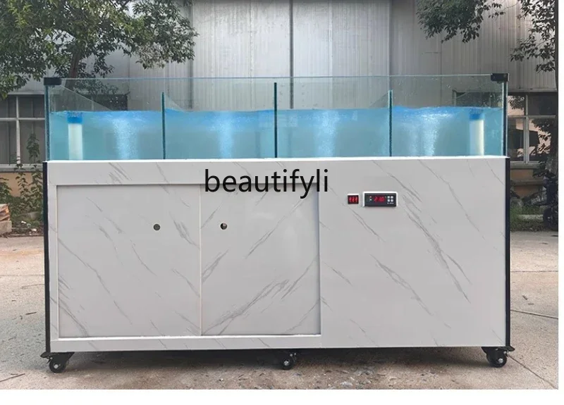 

44Seafood Pool Commercial Fish Tank Aquatic Hotel Shrimp Crab Shellfish Pool Oxygen Refrigeration Integrated Single Flat Floor