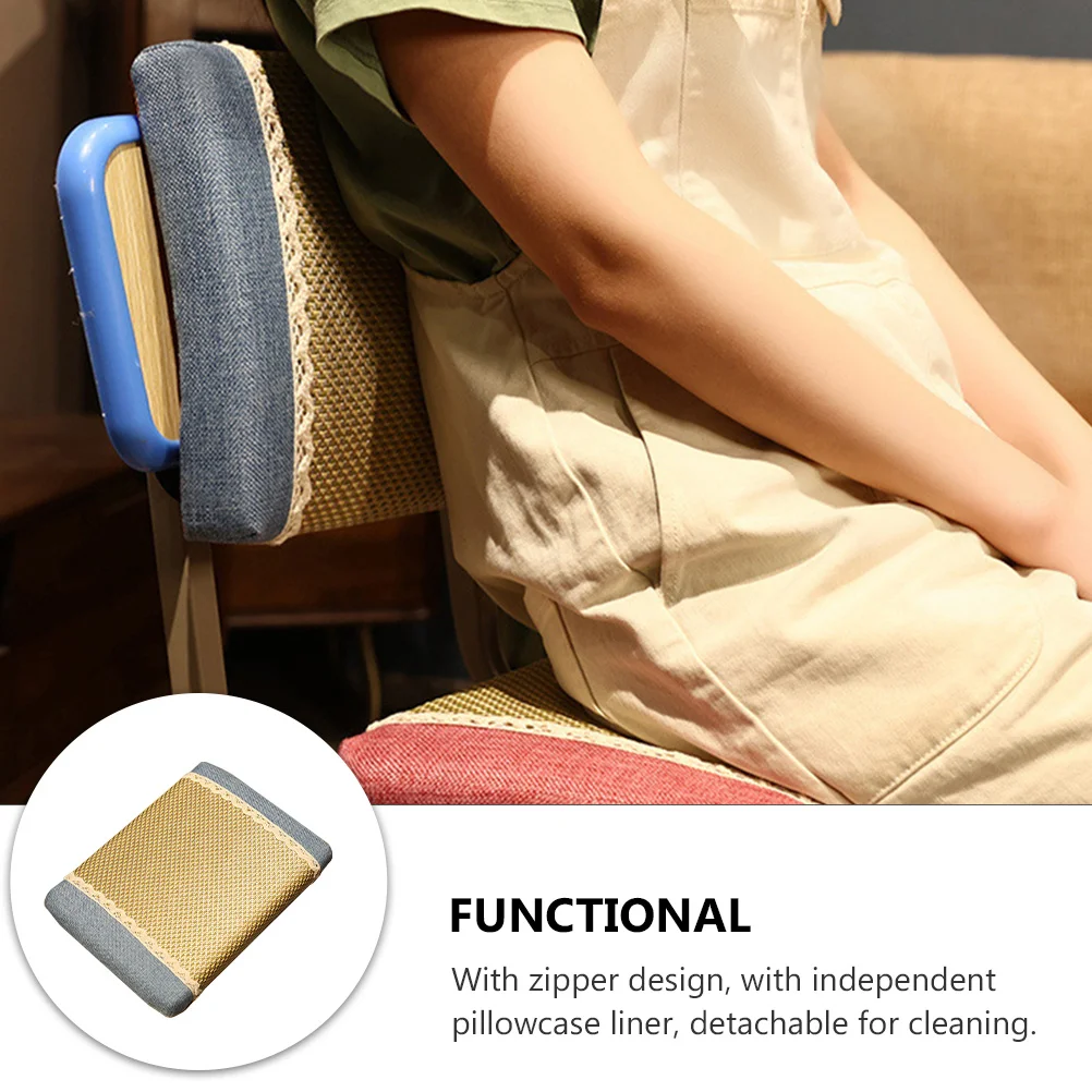 

Breathable Chair Pad Summer Cool Cushion Linen Material with Air Circulation Technology Detachable Cover Easy Clean