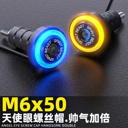 Spirit Beast DC12V 0.5W Electric Pedal License Plate Screw Lamp Modified LED Light Angel Eye Lamp Motorcycle Accessories